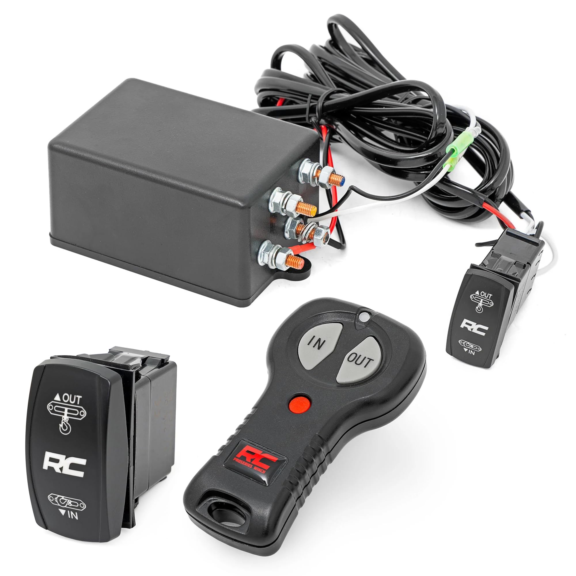 6,500LB Rough Country UTV Electric Winch | 2.7HP | Synthetic Rope - RS6500SA