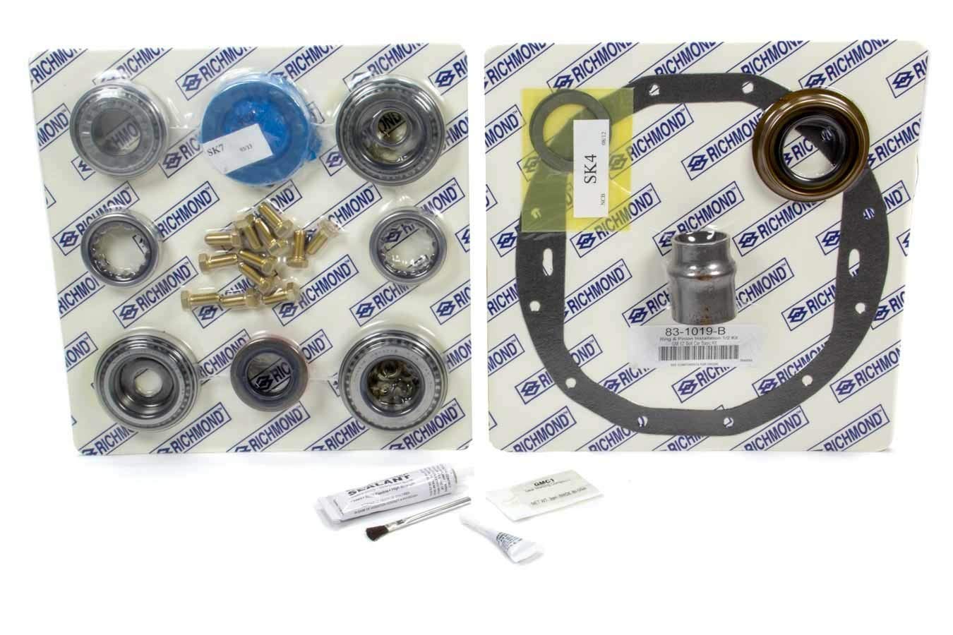 Differential Installation Kit, Richmond Gear Bearings/Crush Sleeve/Gaskets/Hardware/Seals/Shims/Thread Locker, 8.875 in, GM 12-Bolt, Kit