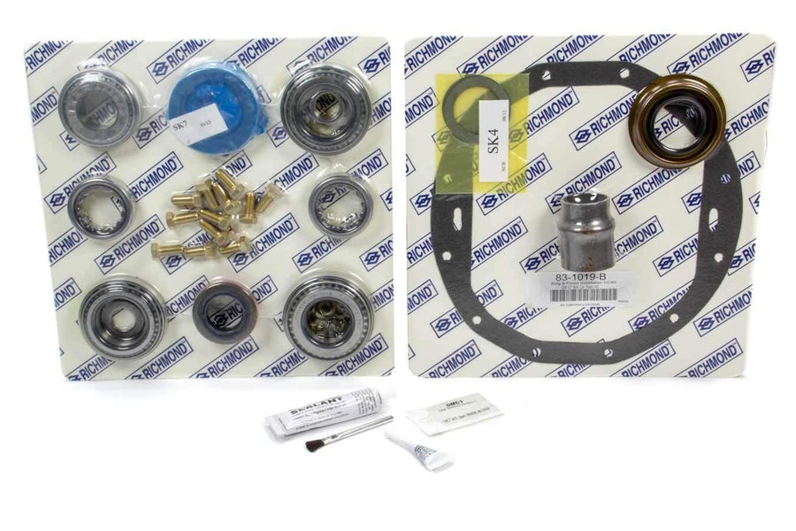 Differential Installation Kit, Richmond Gear Bearings/Crush Sleeve/Gaskets/Hardware/Seals/Shims/Thread Locker, 8.875 in, GM 12-Bolt, Kit