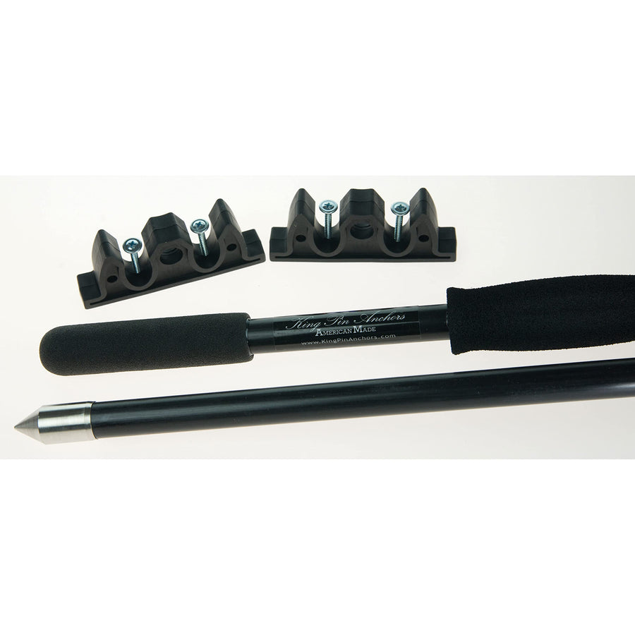 King Pin Panther Marine 12 Ft Pole Black