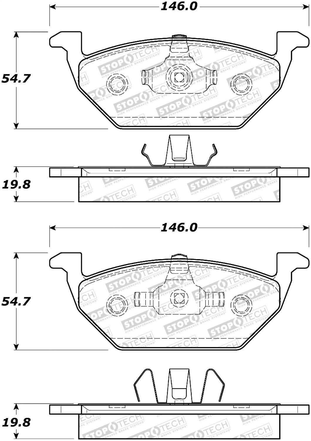 Street Select StopTech Brake Pads 305.07680
