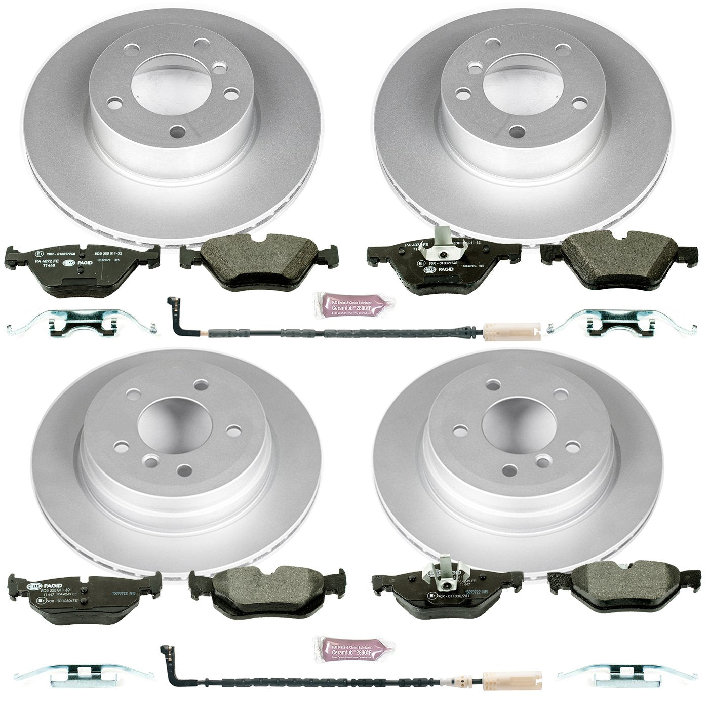 Power Stop ESK4102 Euro-Stop Front & Rear Brake Kit For BMW 328xi 2007 [Model Specific]