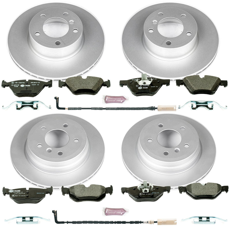 Power Stop ESK4102 Euro-Stop Front & Rear Brake Kit For BMW 328xi 2007 [Model Specific]