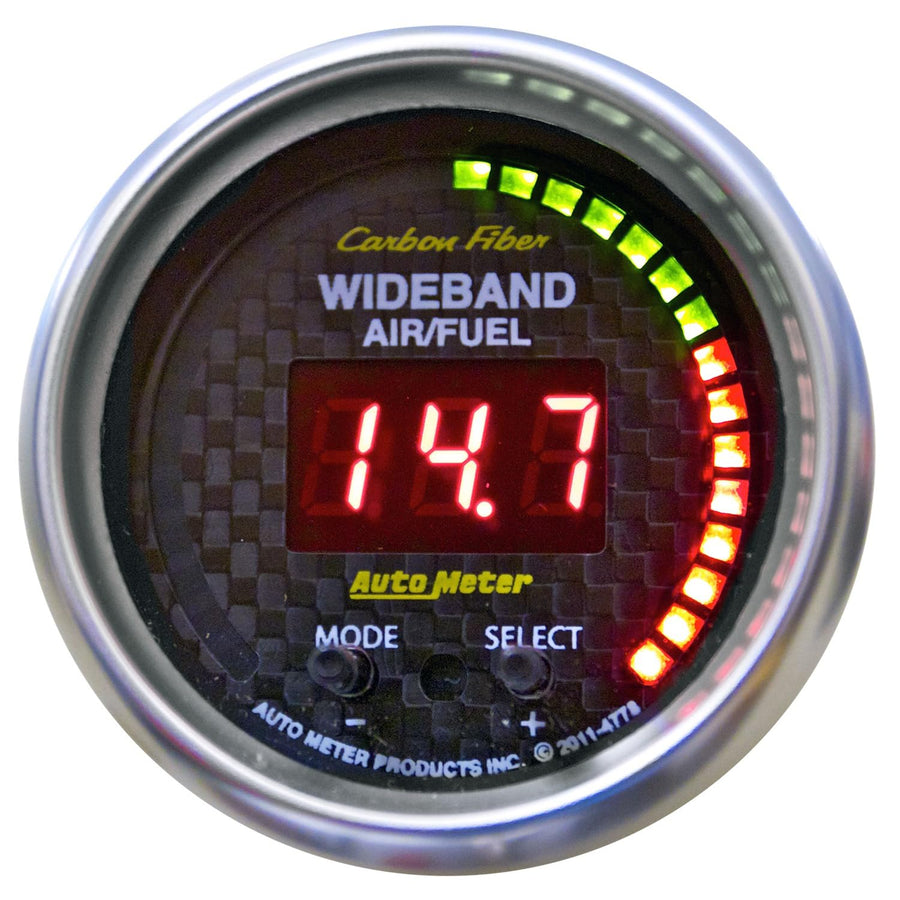 Auto Meter PRO 4778 Carbon Fiber Wideband Air Fuel Ratio Gauge