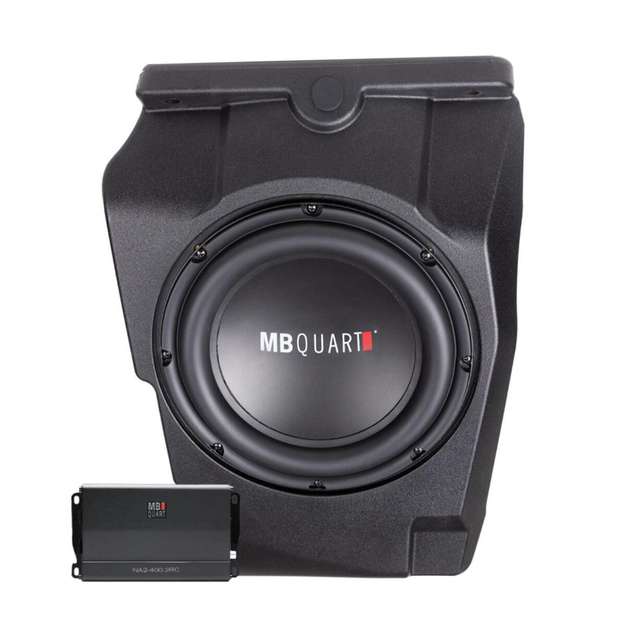 400 Watt MB Quart Subwoofer Kit with 10 Inch Dual 4 Ohm Subwoofer and Class D Amplifier for Polaris RZR Pro XP Pro R Turbo R MBQRP-SUB-1, Black