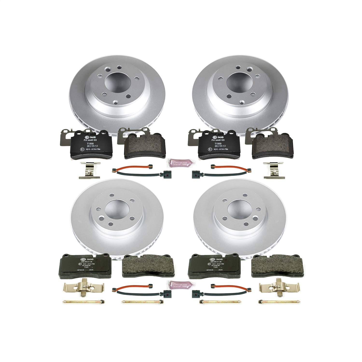 Euro-Stop Brake Kit Power Stop ESK4108 For Volkswagen Touareg Front and Rear 2006 [Model Specific]