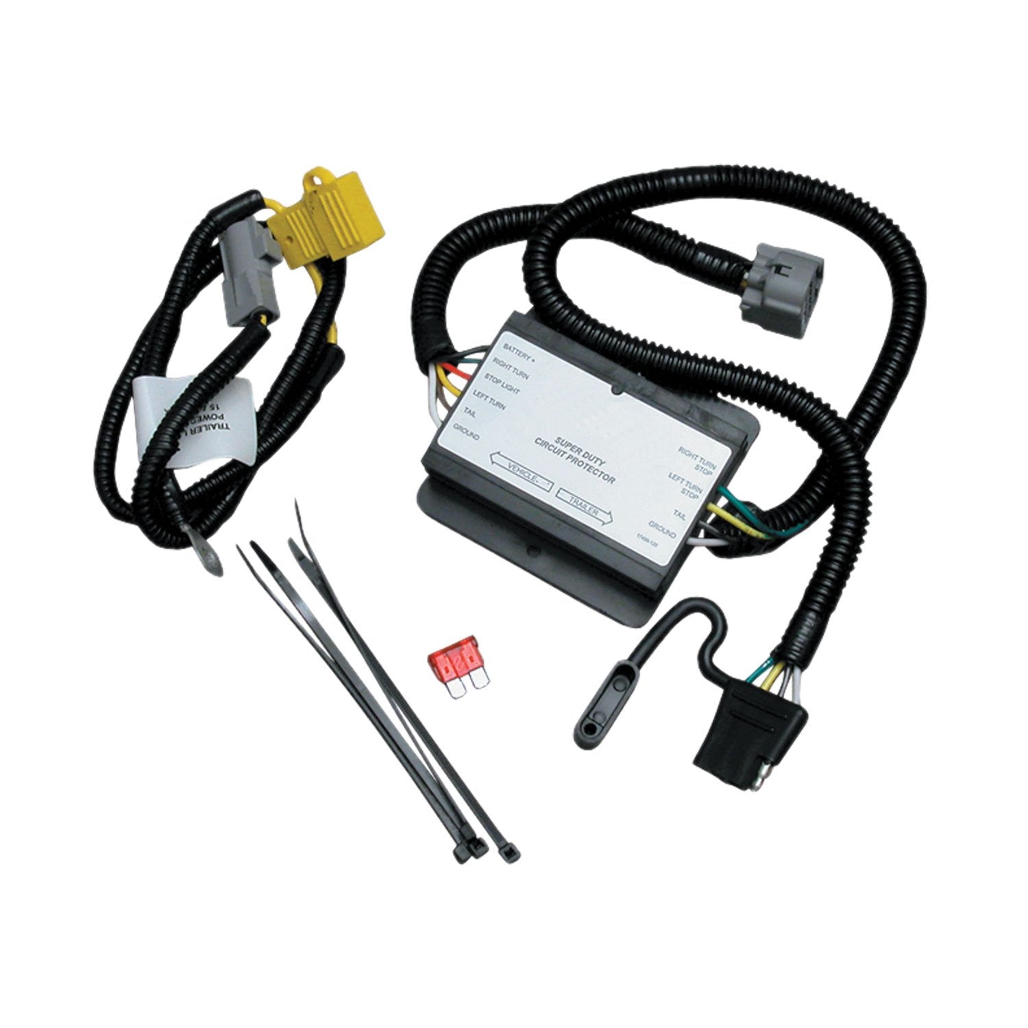 Tekonsha T-One® 118367 T-Connector Harness, 4-Way Flat, w/Circuit Protected ModuLite® Module, Compatable with 2000-2000 Toyota Tundra Black