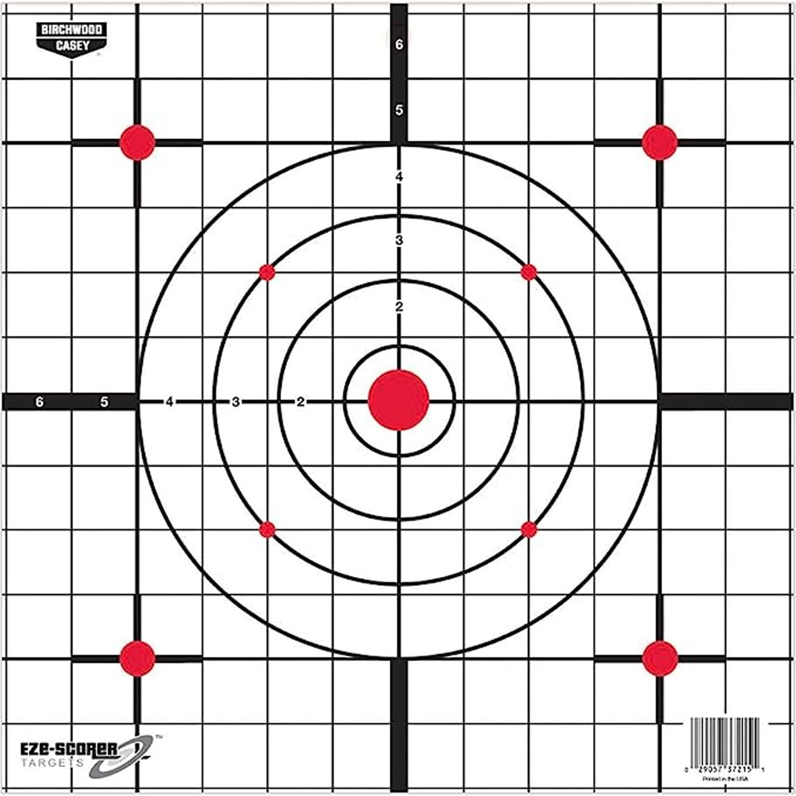 12" Birchwood Casey Eze-Scorer Sight-in Practice Shoot-Up Brilliant White Paper Targets for Indoor and Outdoor Use, 100 Targets
