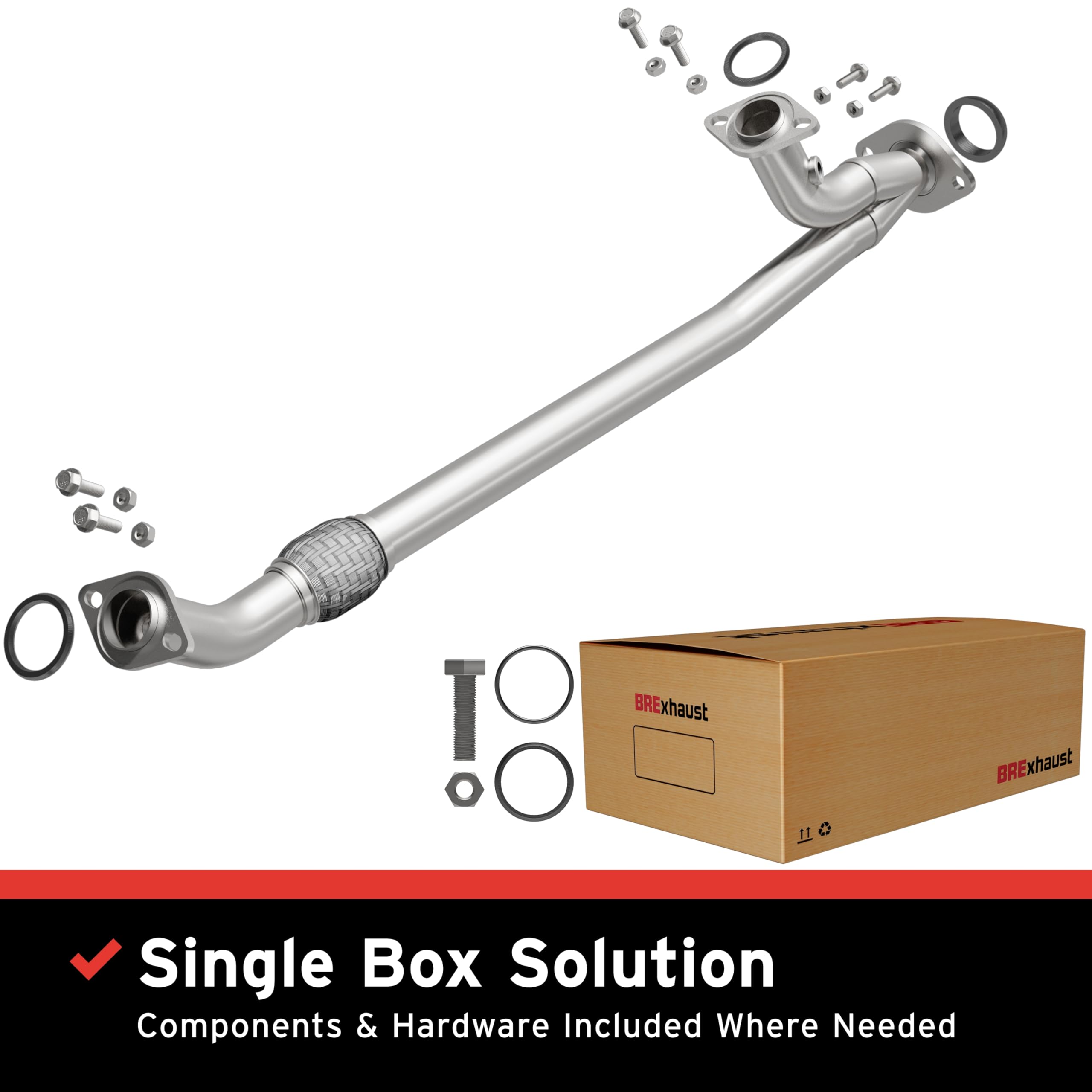 Replacement BRExhaust Front Pipe Kit 107-0071: Direct-Fit, Compatible with 04-10 Sienna 3.3L, 3.5L