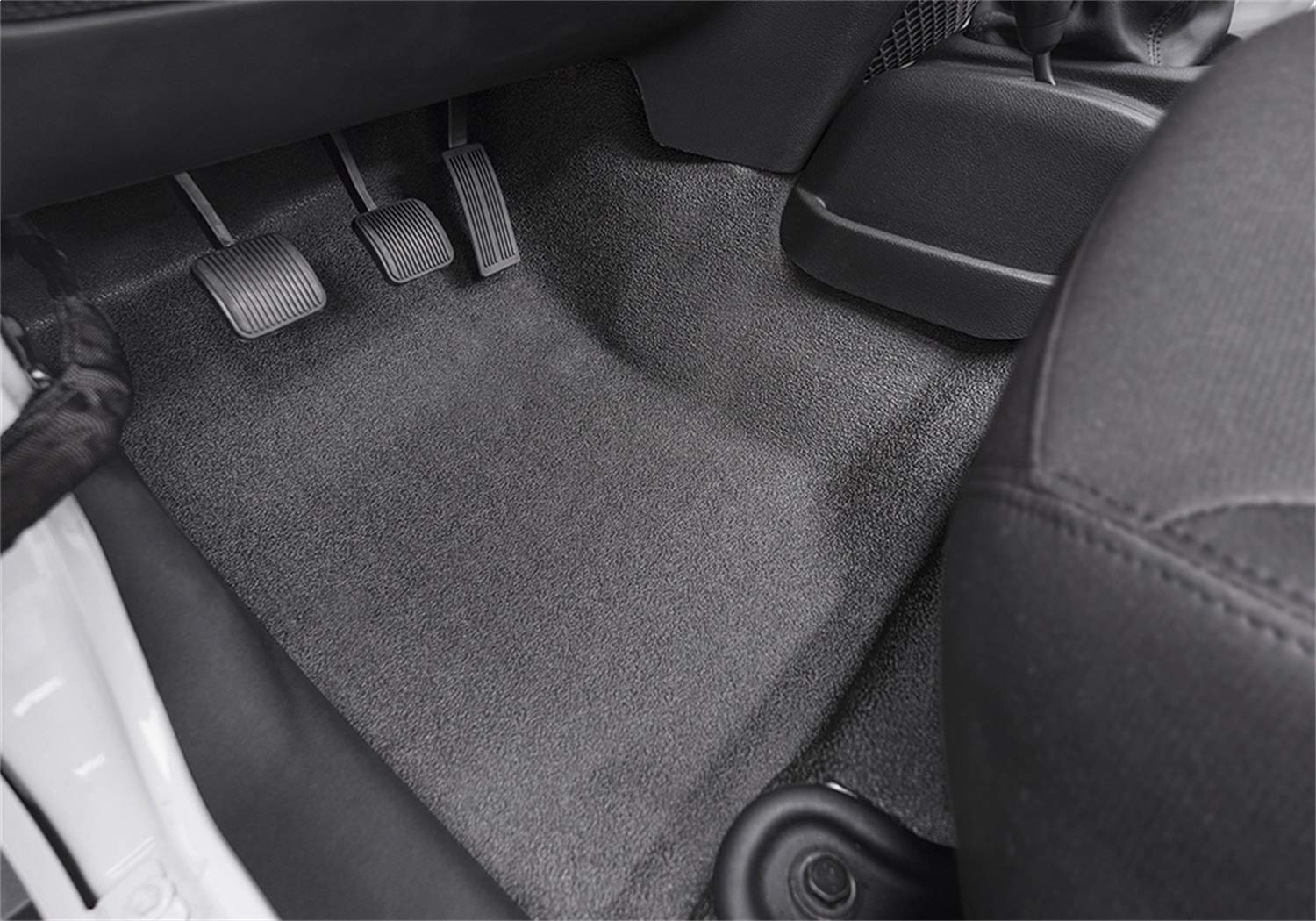 Jeep Kits BedRug - BedTred | Fits 2018 - 2026 Jeep Wrangler JL 4 Door, 3 pcs. Front Floor Kit | Charcoal Grey, BTJL18F4