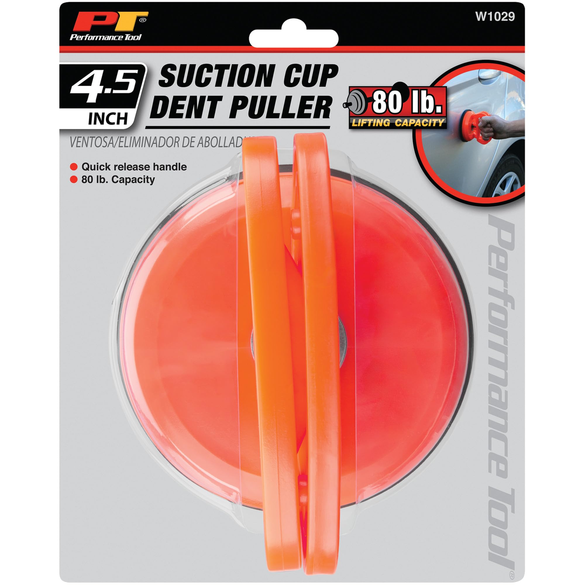 W1029 Performance Tool 4.5" Suction Cup/Dent Puller with Squeeze Handle Release