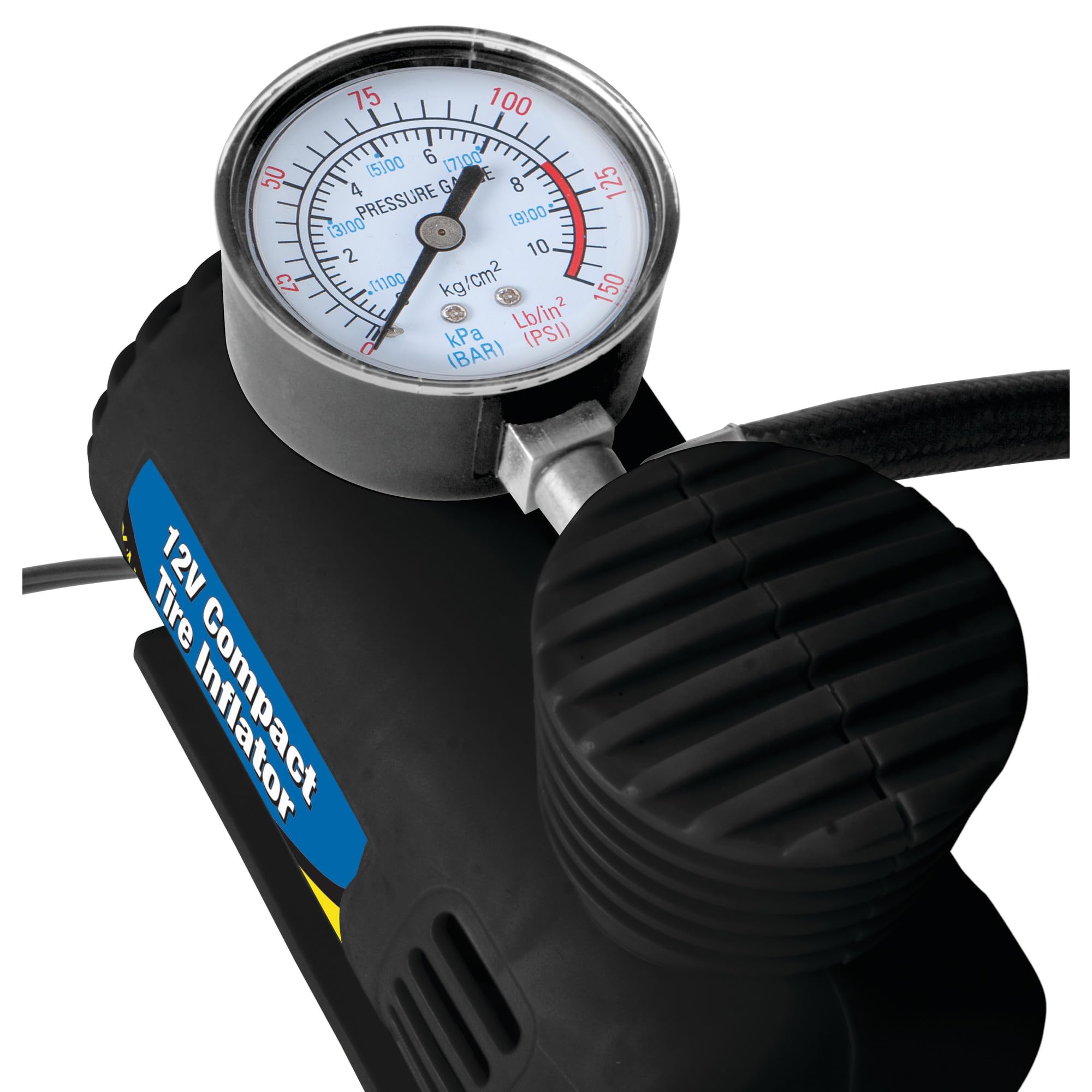 12V Compact Tire Inflator Performance Tool 60399 with LED Light and Auto Shut-Off, Portable Air Compressor for Cars, Trucks, SUVs and Bikes