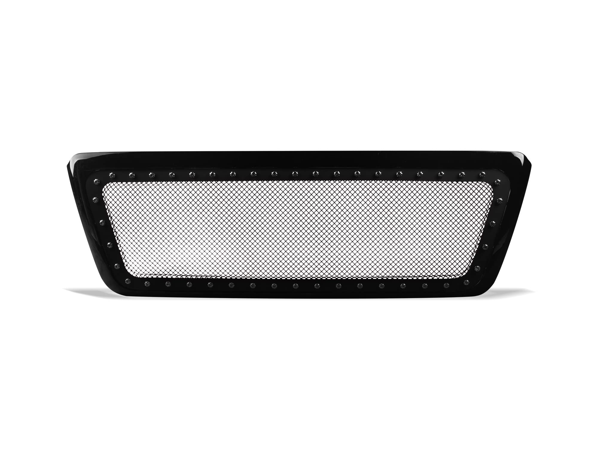Studded Mesh Grille Armordillo USA Fits 2004-2008 Ford F-150-Gloss Black