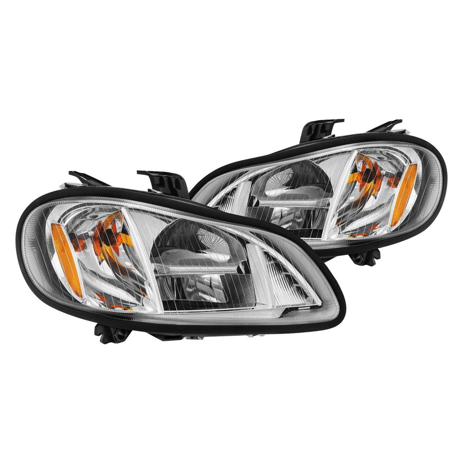 2002-2014 Freightliner M2 ANZO LED Crystal Headlights Chrome Housing w/Clear Lens (Pair) (131031)