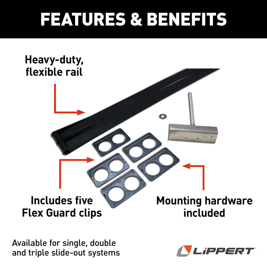 Flex Guard Lippert Components Double Kit with Hardware Black, Standard 1346281