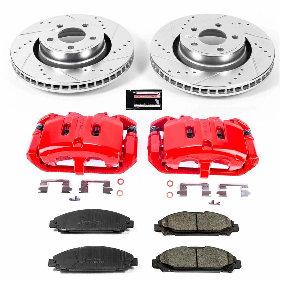 Power Stop Z23 Evolution Sport KC6809 Front Brake Caliper Kit- Brake Rotors | Brake Pads and Brake Calipers For Ford Mustang 2015-2020 [Vehicle Specific]