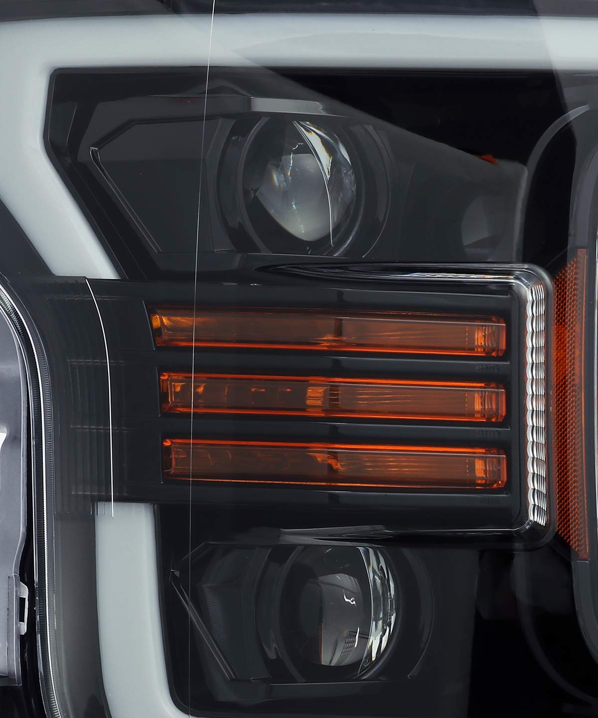 18-19 Ford F-150 AlphaRex (880188) Proj Headlights Plank Style Gloss Blk w/Activ Light/Seq Signal