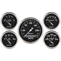 Auto Meter Old TYME 1709 Black Street Rod Kit