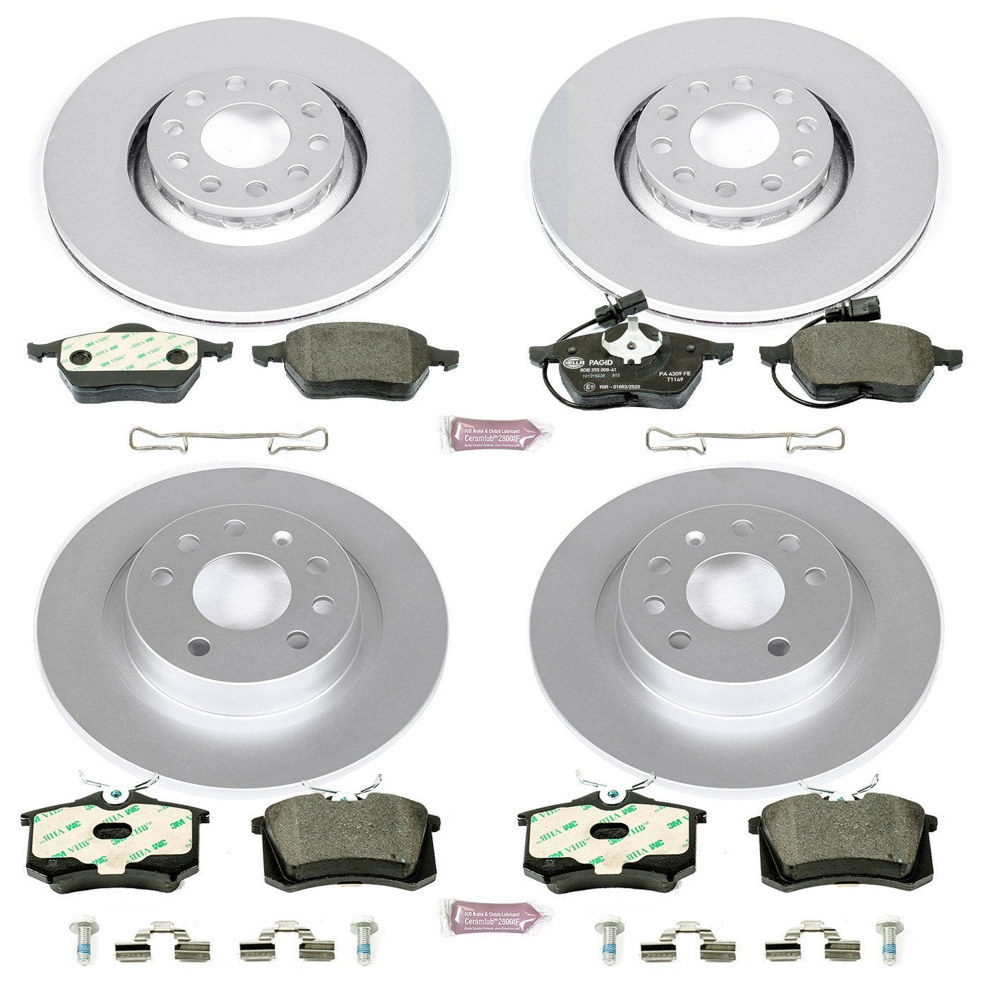 Euro-Stop Power Stop Brake Kit Front and Rear For Audi A6 1998-2004 [Model Specific]