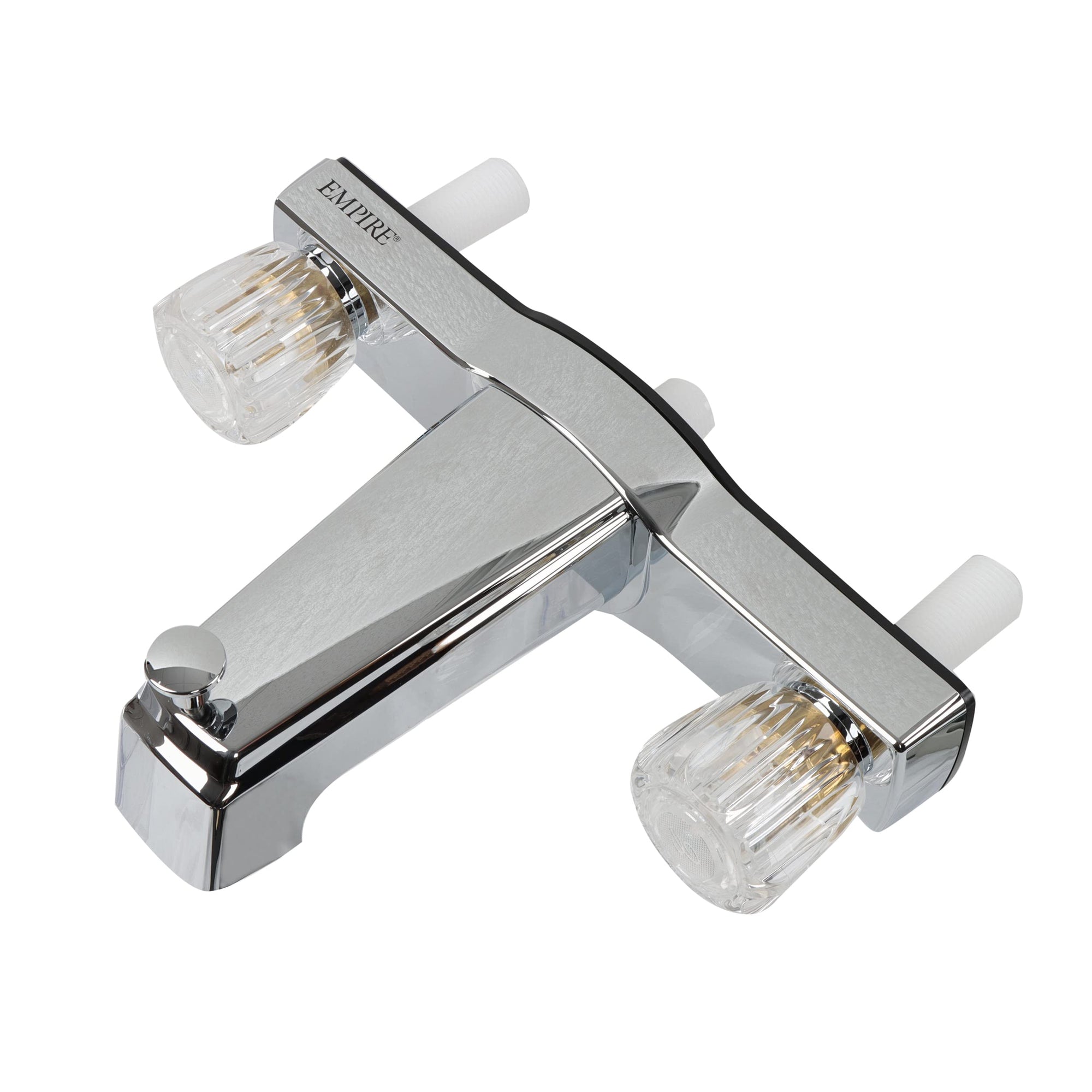 RV Bath Faucet Empire Faucets with Diverter - 8in Chrome Mobile Home Bathtub Faucet Replacement for Travel Trailer