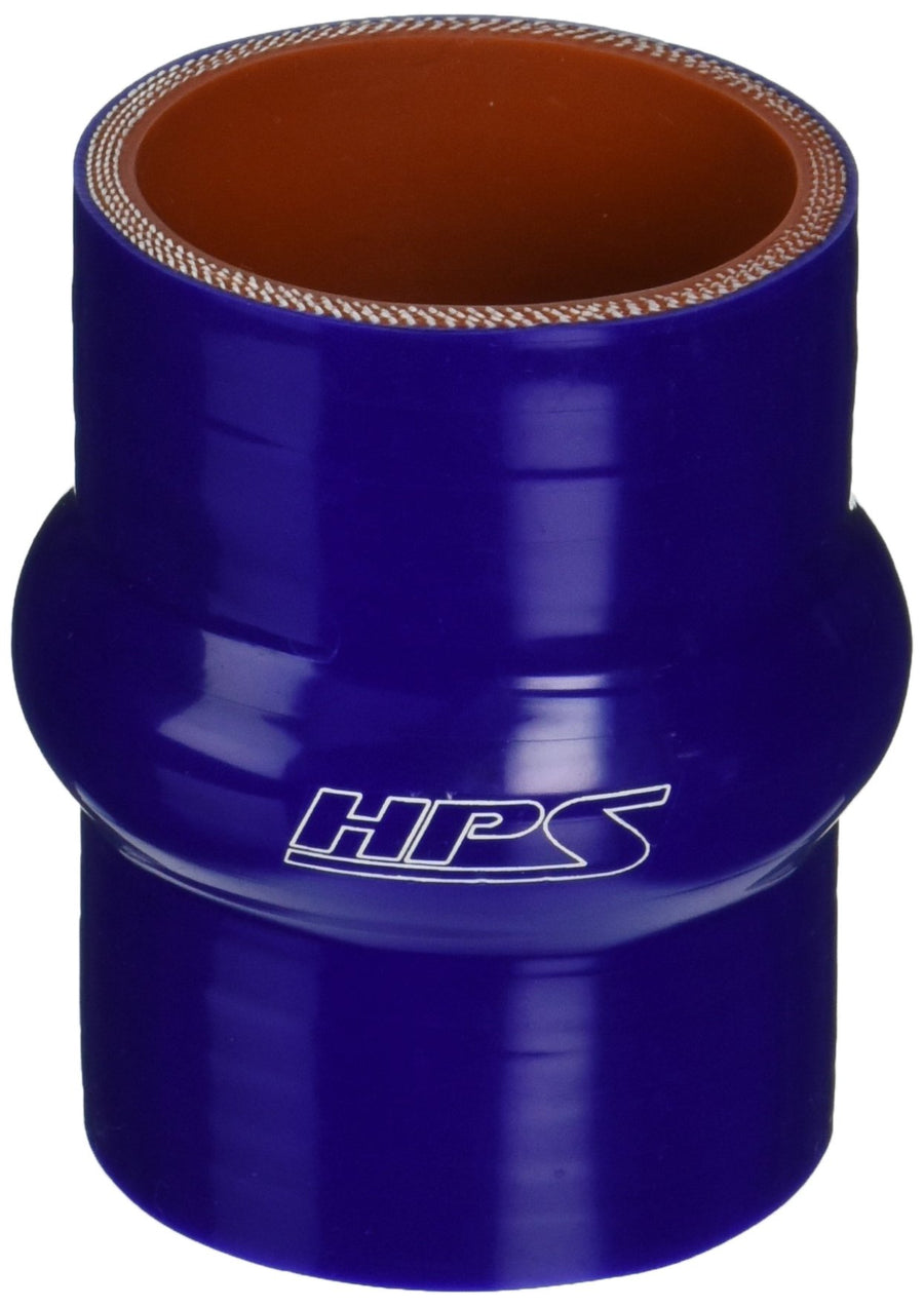 HPS Silicone HTSHC-200-BLUE High Temperature 4-ply Reinforced Straight Hump Coupler Hose, 100 PSI Maximum Pressure, 3" Length, 2" ID, Blue