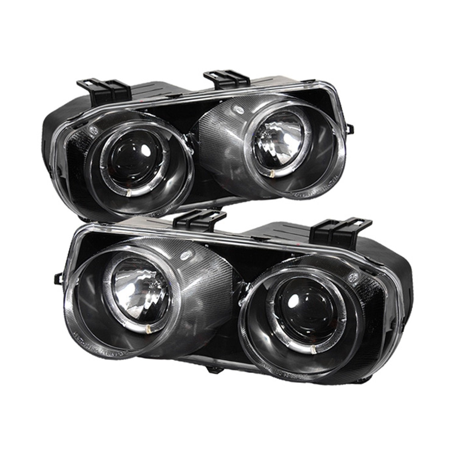 Acura Integra 94-97 Spyder Auto 5008671 Projector Headlights - LED Halo -Black - High H1 (Included) - Low 9006 (Included)