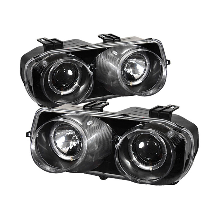 Acura Integra 94-97 Spyder Auto 5008671 Projector Headlights - LED Halo -Black - High H1 (Included) - Low 9006 (Included)