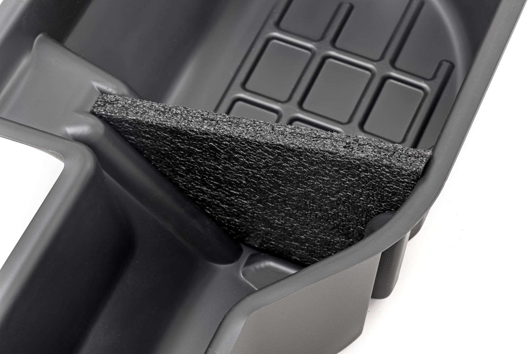 Rough Country Under Seat Storage for Quad Cab Ram 1500 (2019-2026) - Heavy-Duty Thermoplastic, Anti-Skid, Custom-Fit Rear Seat Organizer Tray
