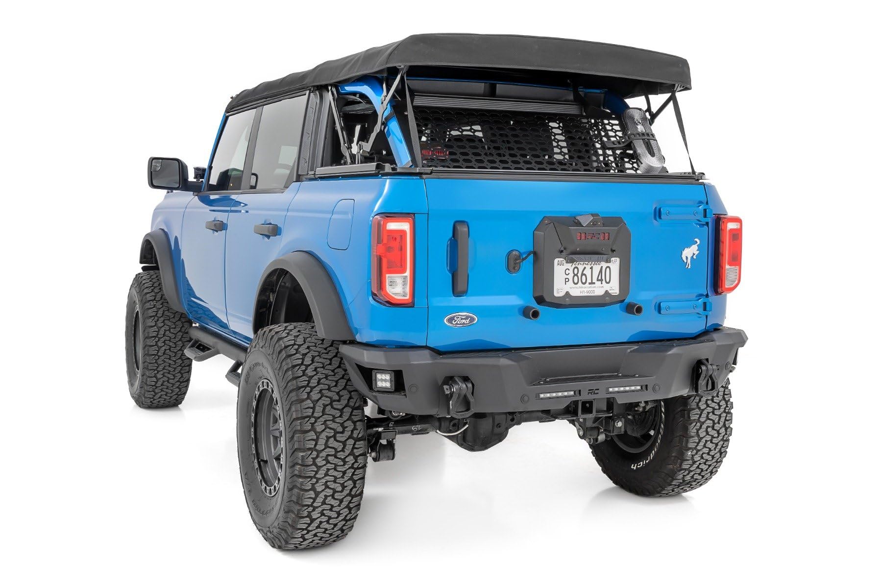 Rough Country Molle Mounting System Rear for Ford Bronco (2021-2025) - Durable Steel Panel for Secure Gear Storage, Easy to Install