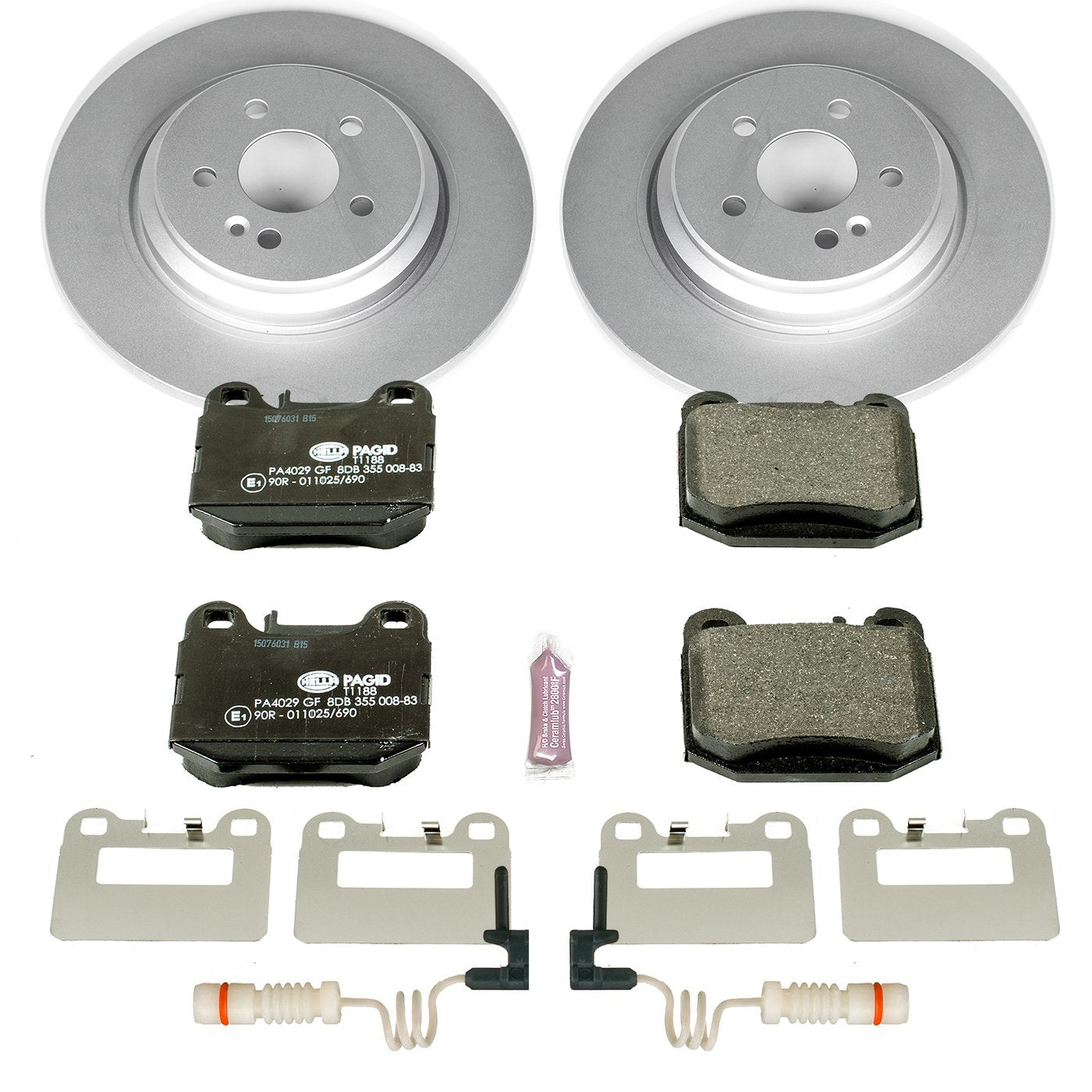 Power Stop ESK5261 Euro-Stop Rear Brake Kit For Mercedes-Benz ML430 2000-2001, Mercedes-Benz ML500 2002-2005, Mercedes-Benz ML55 AMG 2000-2003 [Model Specific]