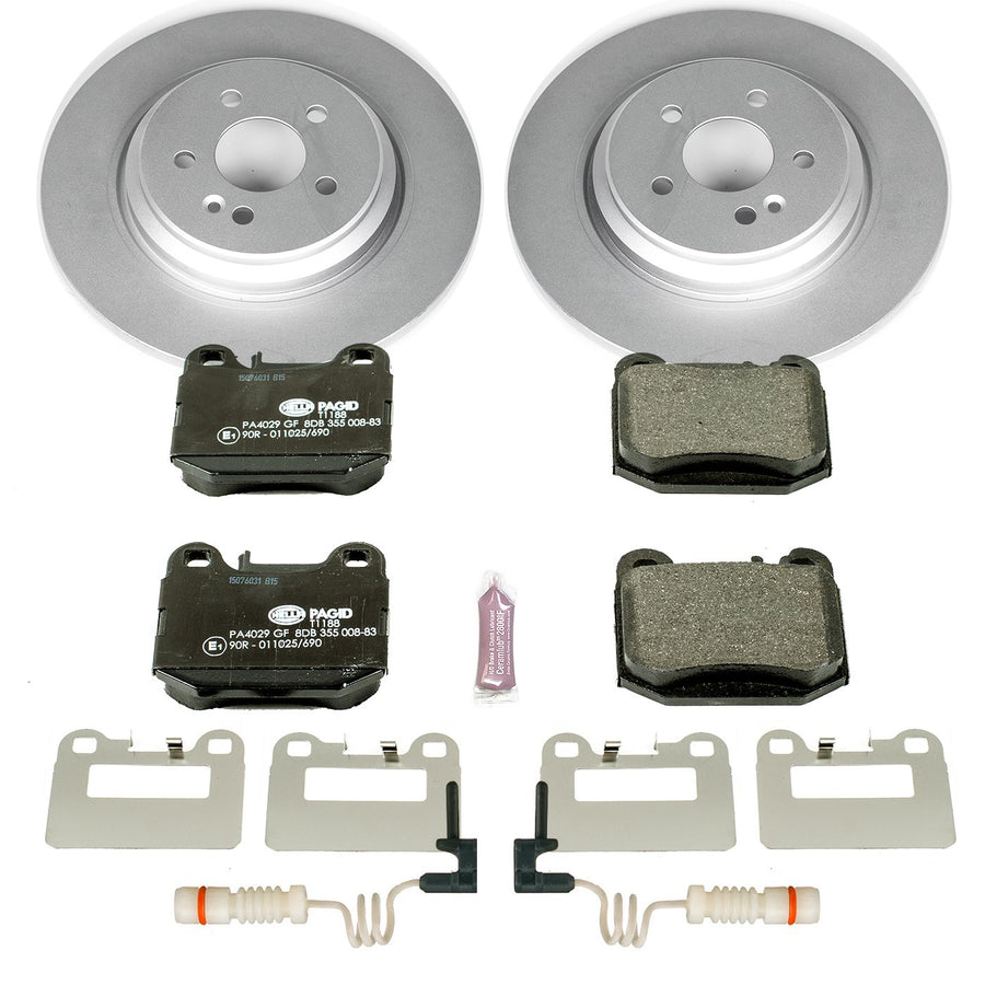 Power Stop ESK5261 Euro-Stop Rear Brake Kit For Mercedes-Benz ML430 2000-2001, Mercedes-Benz ML500 2002-2005, Mercedes-Benz ML55 AMG 2000-2003 [Model Specific]
