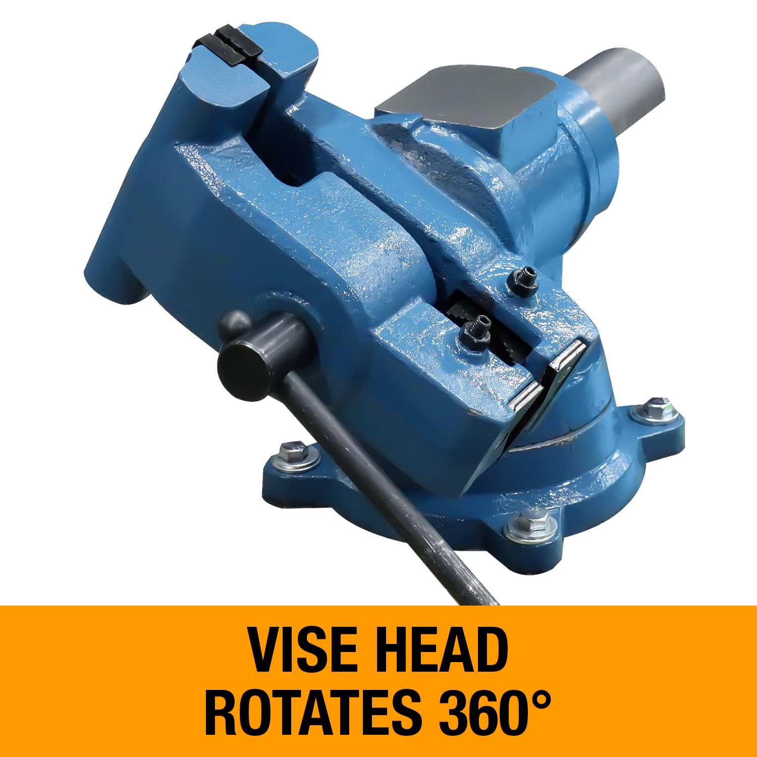 Rotating Head Baileigh Bench Vise, 5-1/8" Jaw Width, 4" Jaw Opening (BV-5P)
