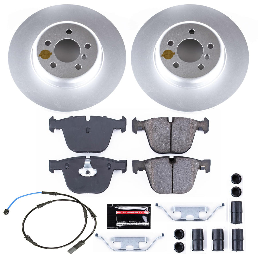 Power Stop CRK6035 Rear Brake Kit- Coated Brake Rotors & Z23 Carbon-Fiber Ceramic Brake Pads For BMW 535i GT 2010-2017, BMW 535i GT xDrive 2011-2017 [Model Specific]