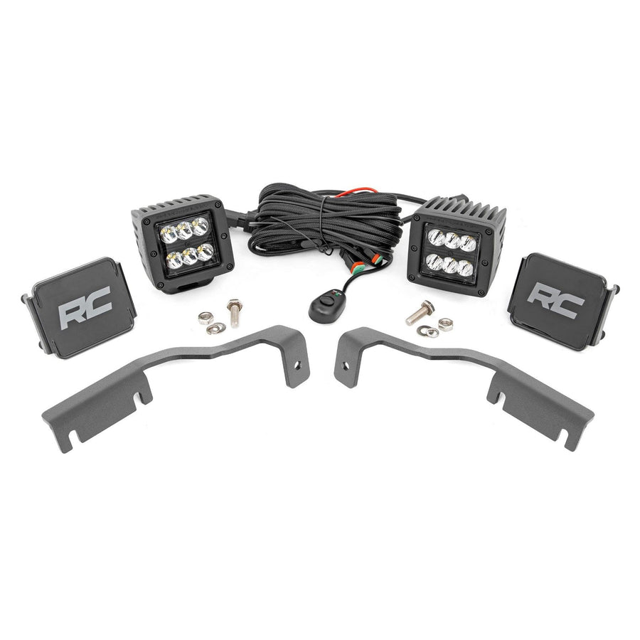 Rough Country 2" LED Ditch Light Kit for Frontier Nissan (2022-2024) - Spot LED Lights