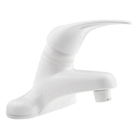 Dura Faucet RV DF-PL100-WT Single Lever Bathroom Faucet (White ABS Plastic)