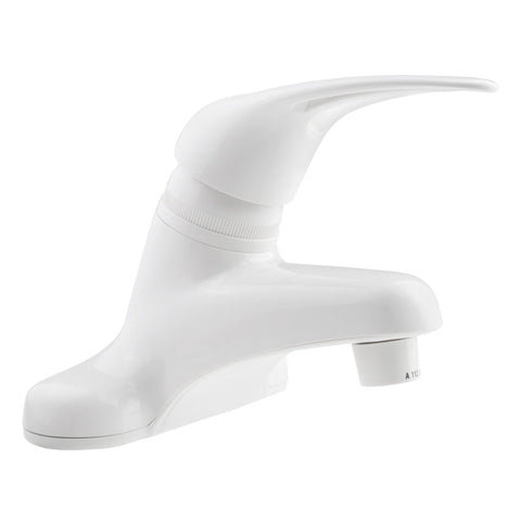 Dura Faucet RV DF-PL100-WT Single Lever Bathroom Faucet (White ABS Plastic)