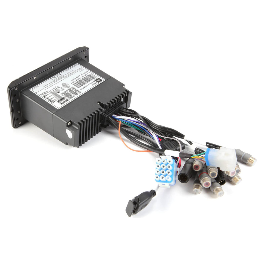 JBL Wake Series R4500 Source Unit - 4" Color Screen Receiver with Bluetooth (5.0), AM/FM/WB, USB Input/Charging/Aux Input/Video Input, Rotary Encoder, 3 Zone Line Level Differential Outputs