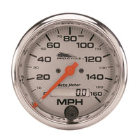 Speedo AutoMeter Gauge, 3 3/4", 160 Mph, Elec, Silver, Pro-Cycle (19356)