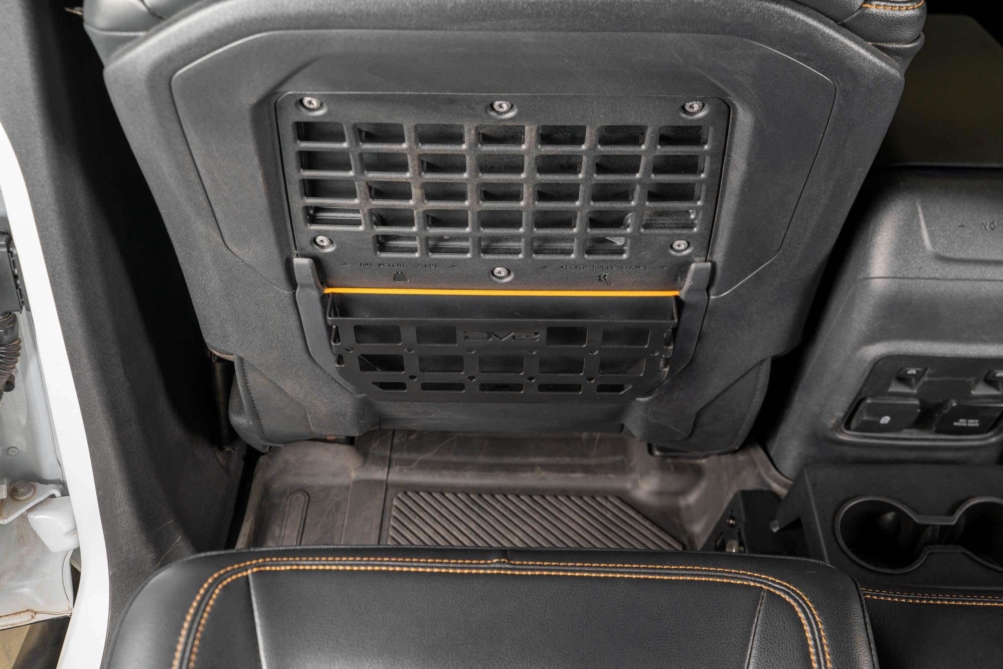 DV8 Offroad Molle Pockets for Seat Back 2021-2025 Ford Bronco | Replaces The Weak Factory Netting | Compatible w/Molle Accessories | 2mm Steel Construction | Black Powder Coat Finish | Sold as a Pair
