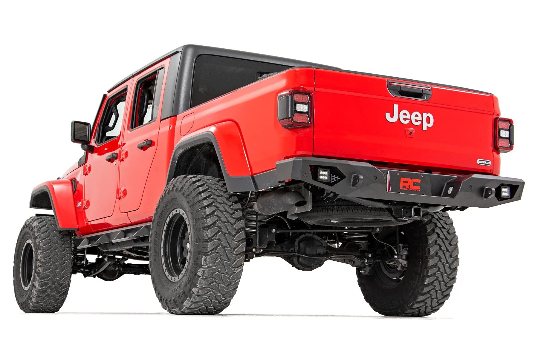 Heavy Duty Rough Country Rear Bumper w/LEDs for 2020-2024 Gladiator - 10646