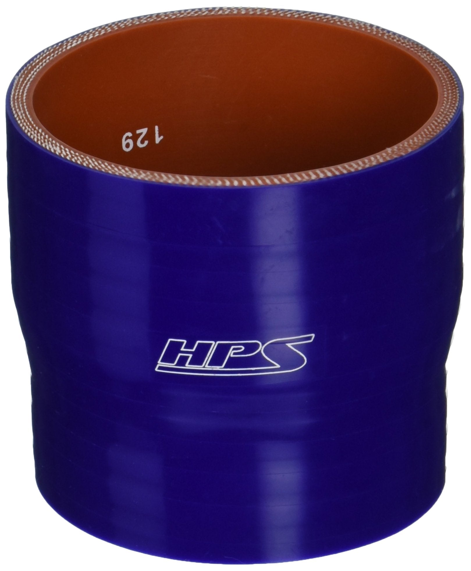 HPS Silicone HTSR-275-300-BLUE High Temperature 4-ply Reinforced Reducer Coupler Hose, 50 PSI Maximum Pressure, 3" Length, 2-3/4" > 3" ID, Blue