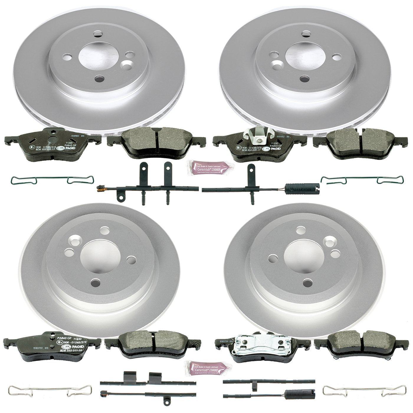 Power Stop ESK5725 Euro-Stop Front & Rear Brake Kit Mini Cooper For Mini Cooper 2002-2006 [Model Specific]
