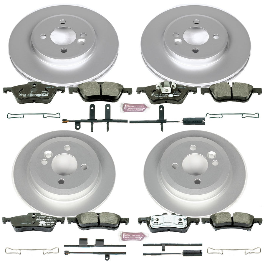 Power Stop ESK5725 Euro-Stop Front & Rear Brake Kit Mini Cooper For Mini Cooper 2002-2006 [Model Specific]