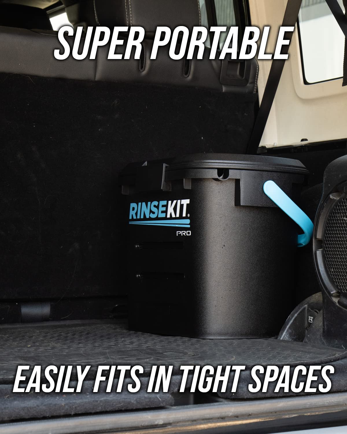 RinseKit Portable Shower PRO 3.5 Gal., High Pressure, Battery Powered, 6 Month Battery Life, On-the-Go Power, Heating Options Available, Easily Portable, Perfect for Camping, Beach, Van Life and More