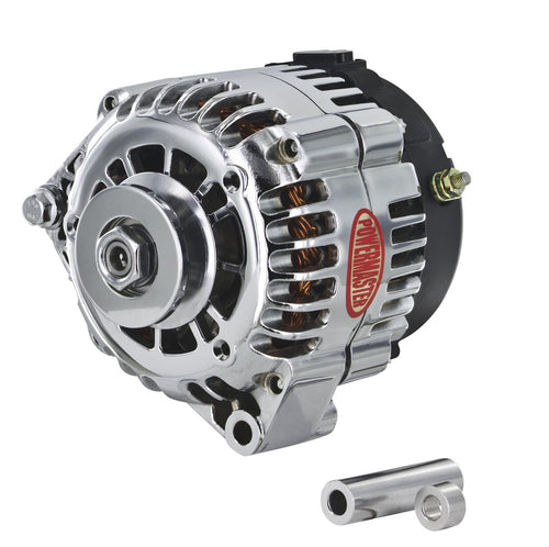 Chrome Powermaster 8-38529-116 Alternator (165A 1V Pulley Side Bat Post with Spacers 1 Wire)