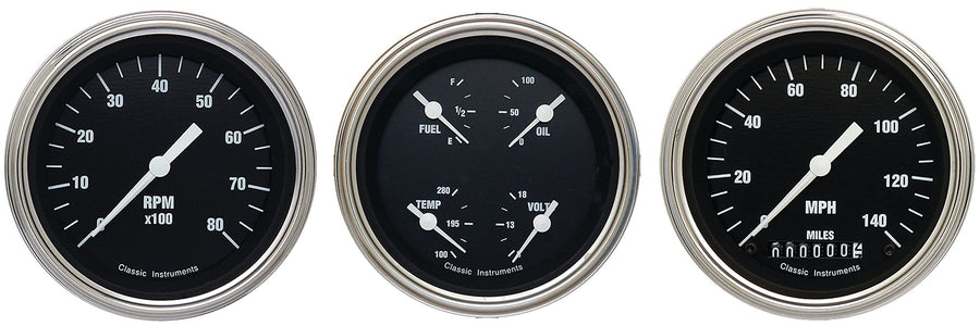 Hot Rod Series Classic Instruments HR03SLF Gauge Package 3