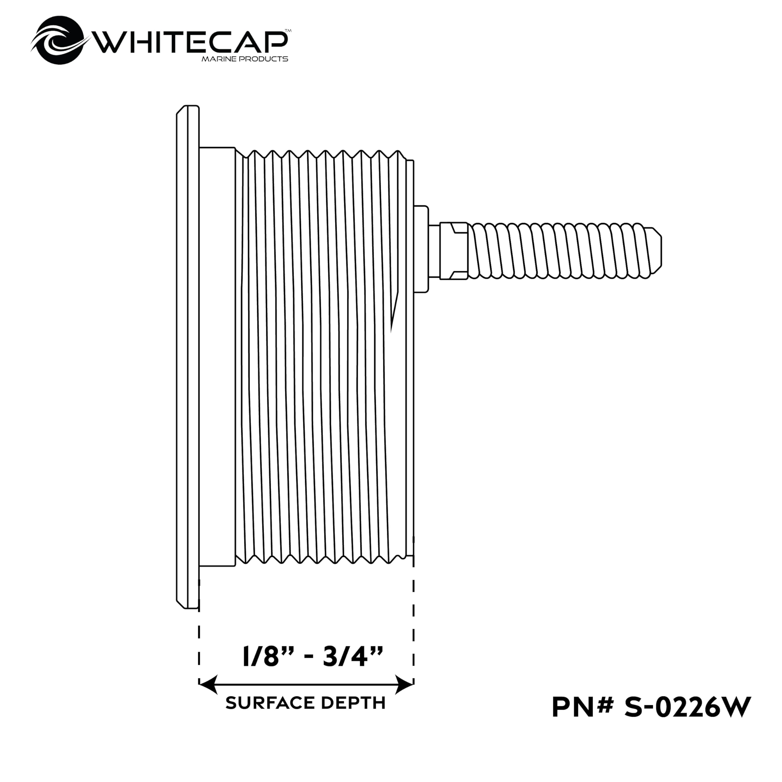 S-0226WC Whitecap T-Handle Latch with Keyed Lock - White-Chrome Plated