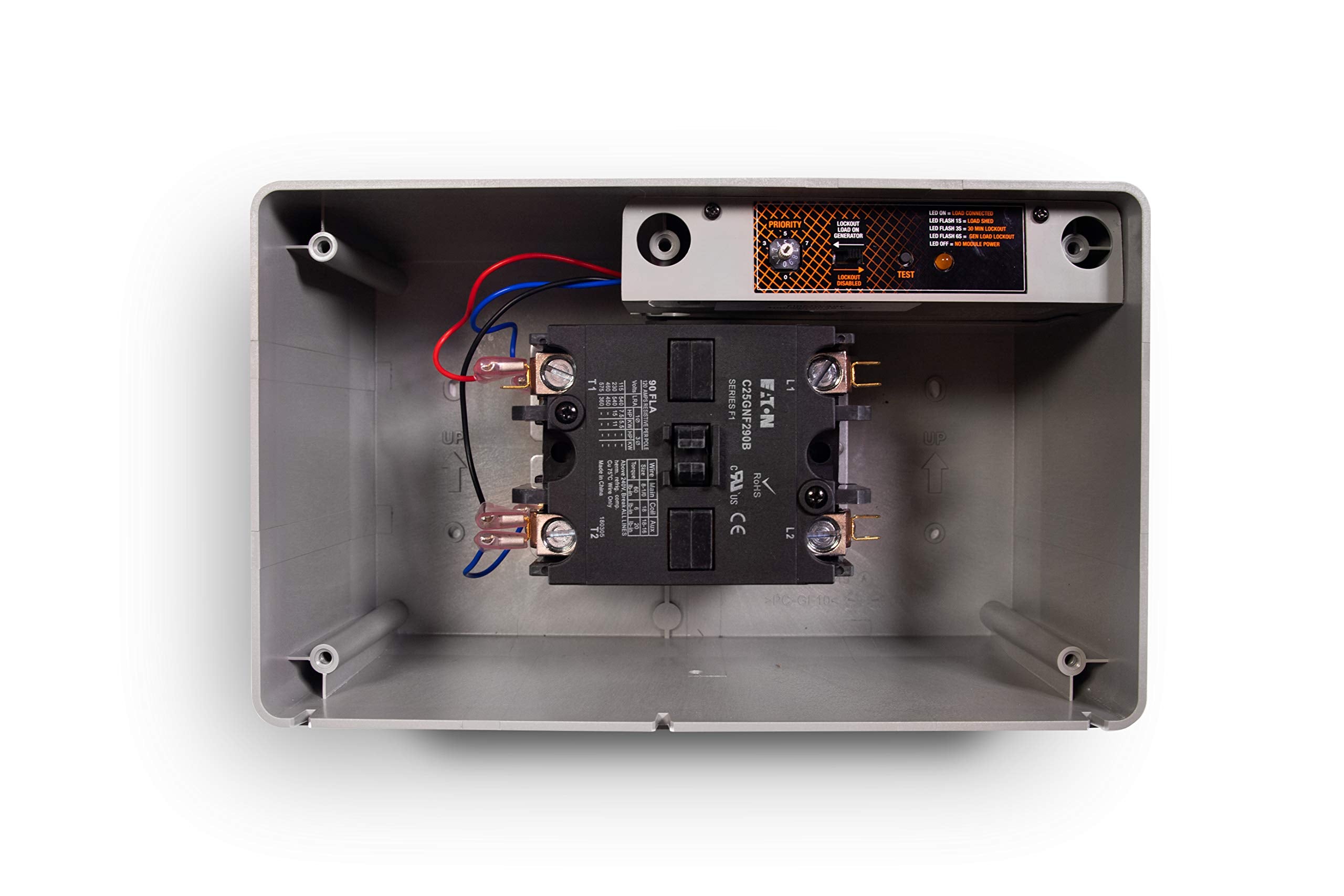 100 Amp Generac Load Manager - Efficient Load Prioritization and Wire-Free Technology for Reliable Power Management - Lock-Feature and LED Status Display for Convenient Operation - Gray
