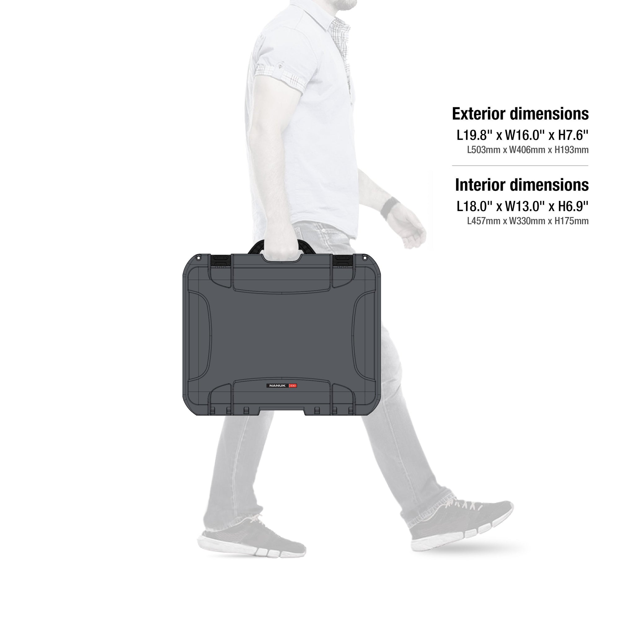 Nanuk Hard Case Waterproof with Foam Insert for DJI Ronin RSC 2 and Pro Combo Version - Graphite