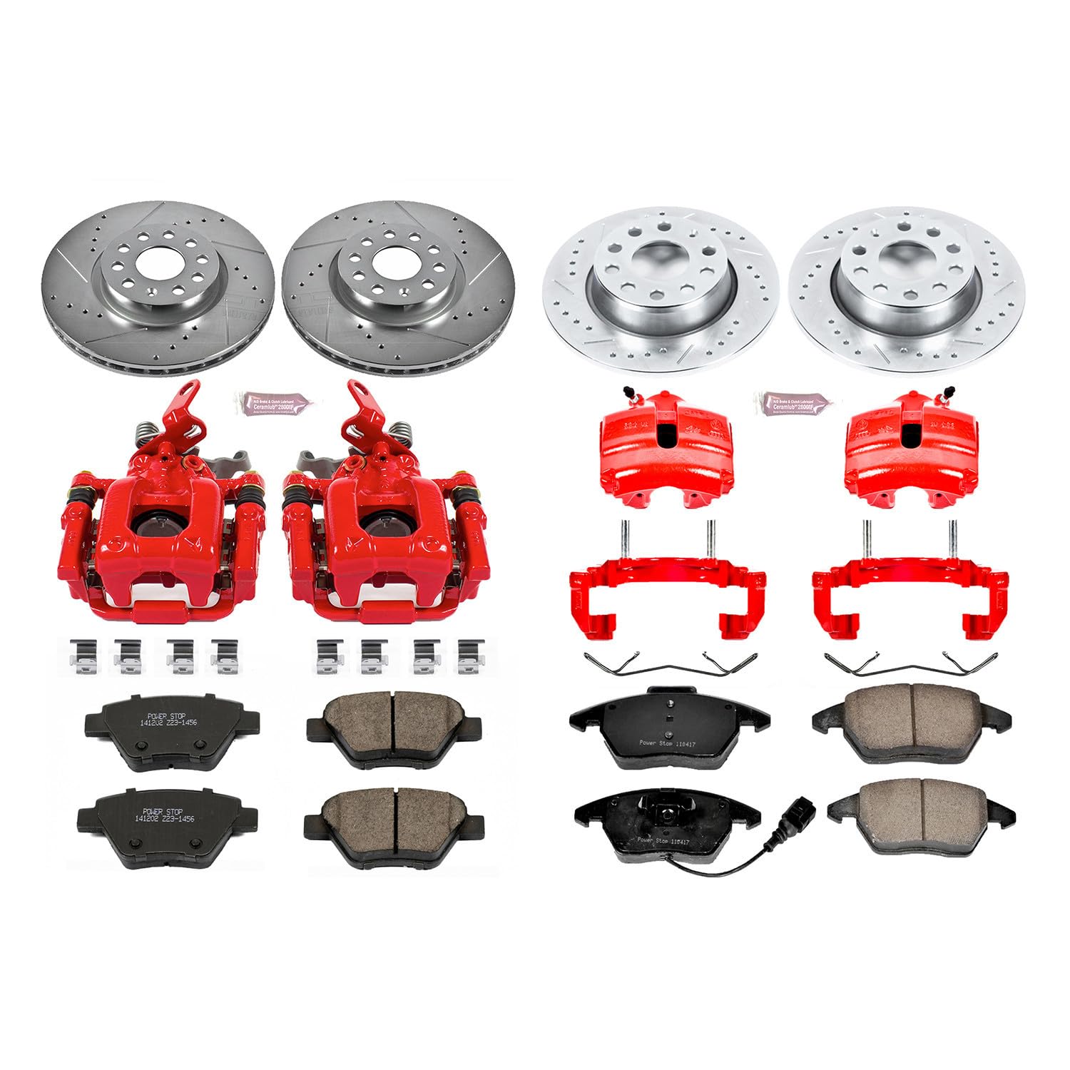 Power Stop Z26 KC5944-26 Front Brake Kit Street Warrior For Ford Mustang 2011-2014 [Model Specific]